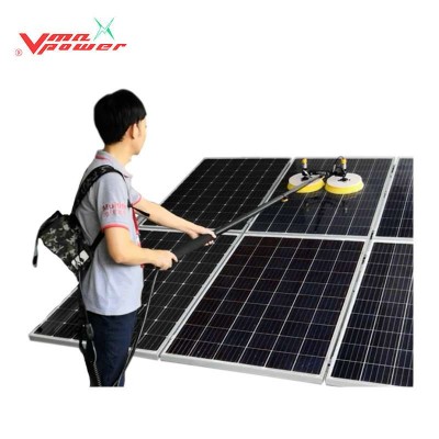 Multifit Electric Water Fed Brush Double Head Electric Cleaning Brush Kits For Solar Panel System PV Cleaning Panel Robot